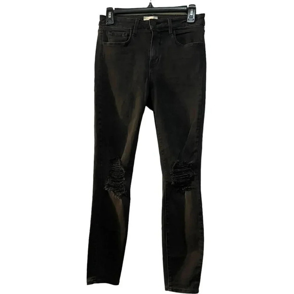 L'Agence Women's Margot High Rise Graphite Destruction Jeans - Picture 2 of 7